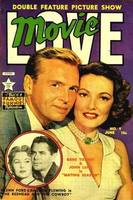 Movie Love #9 FAIR; Famous Funnies | low grade - June 1951 Gene Tierney John Lun
