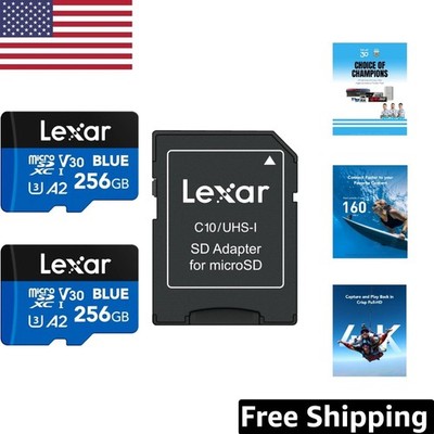 Durable 256GB Micro SD Cards for Action Cameras - 2 Pack, 160MB/s Performance