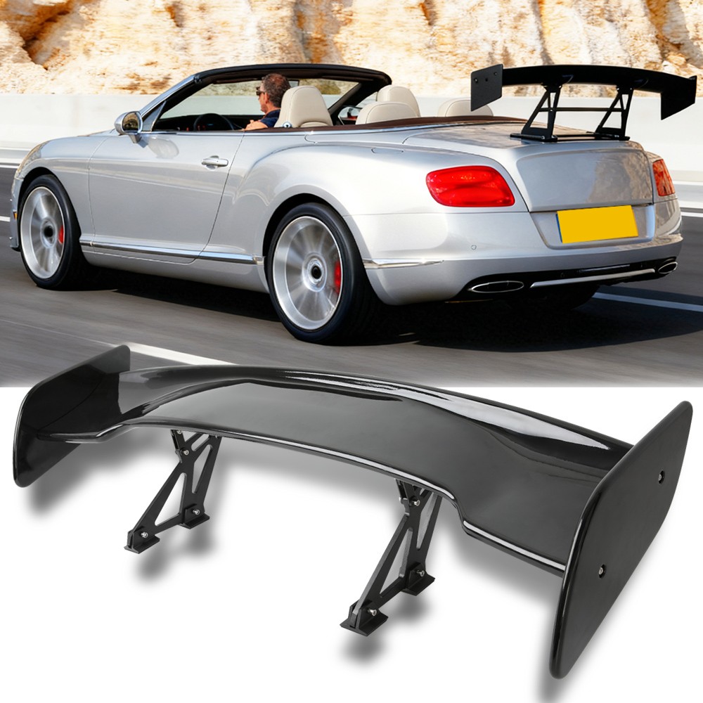For Bentley Continental GT 57" Rear Spoiler Wing Adjustable GT-Style Gloss Black