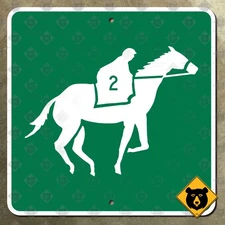 Florida horse racing track general services highway road street sign 16x16