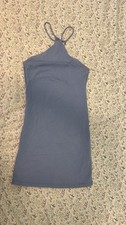 ZARA Blue Halter Neck Bodycon Mini Dress – Size M