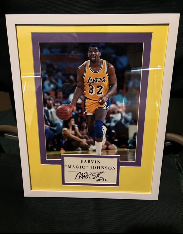 Magic Johnson Auto Frame, Lakers 