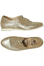 Think! Halbschuh Damen Slipper feste Schuhe Gr. 36 Leder Gold #r1mqbnv
