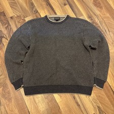Woolrich Men’s Charcoal Heather Crew Neck Heavy Cotton Ramie Sweater SIZE L
