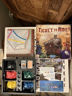 Ticket To Ride Board Game Days Of Wonder Alan R Moon COMPLETE Train 19th Century