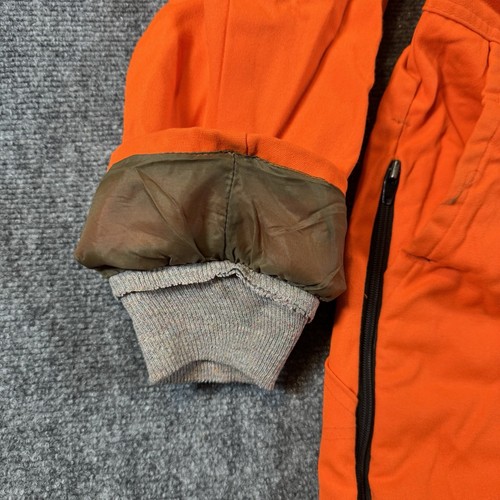Vintage Walls Blizzard Pruf Coveralls Adult Large Short Orange Hunting USA MADE - Picture 6 of 17
