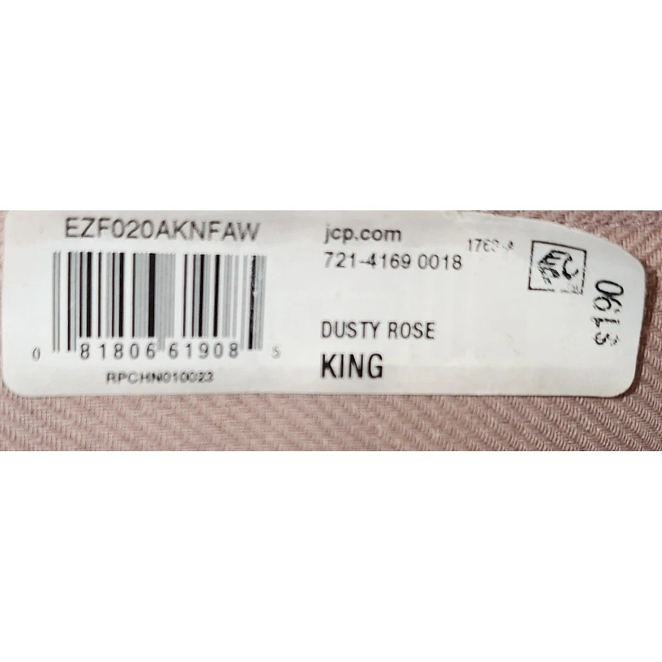 Fieldcrest Luxury Dusty Rose King Coverlet Herringbone Quilted Bedding New - Image 4 of 4