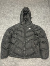 Nike Jacket Big Kids XL Black Therma-FIT Down Puffer Hooded Full Zip Sportswear