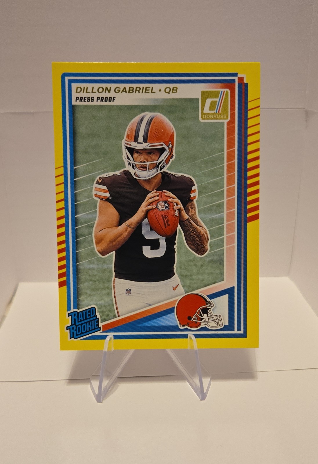 2025 Panini Donruss - Rated Rookie Dillon Gabriel #316 Press Proof Yellow (RC)