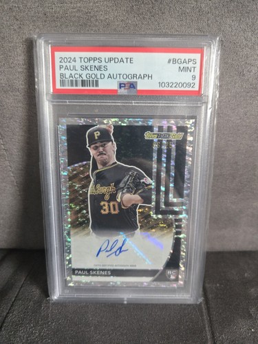Paul Skenes #BGA-PS 2024 Topps Update Black Gold Autograph card