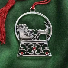 Avon 2022 PEWTER ORNAMENT  - NEW IN BOX with Velvet Pouch  ~ NEXT DAY SHIPPING!!