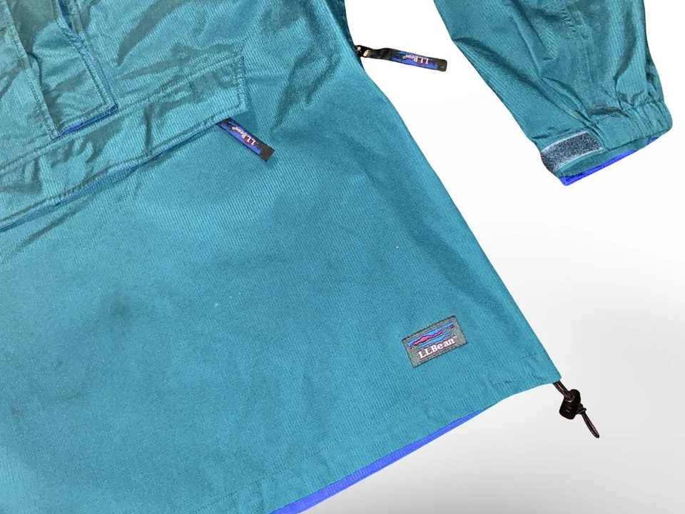 Chaqueta de lluvia vintage LL Bean Gore Tex para mujer con capucha impermeable verde talla pequeña Foto 3 de 4