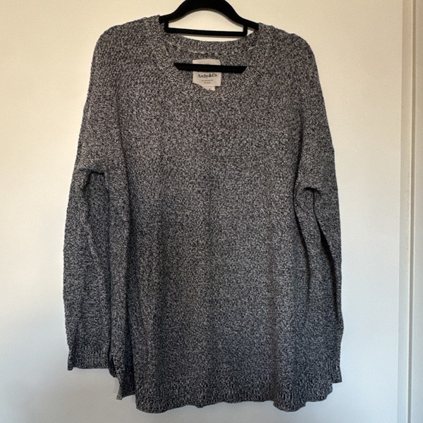 Cotton On Archy & Co. Women’s Grey Marled Knit Crew Neck Jumper Pullover L