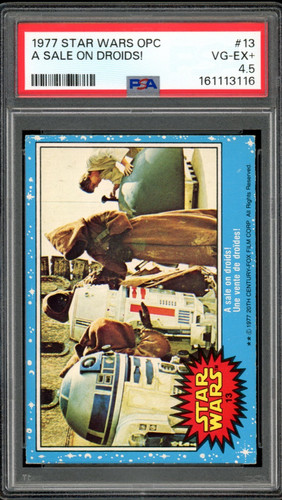 1977 OPC Star Wars #13 A sale on droids! — PSA 4.5