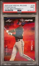 PSA 9 Ethan Salas 2023 Leaf Hype! #119 Red Shimmer 1/1 Rookie Card