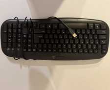 onn. Compact Wired USB Plug  Play Keyboard, Black, QWERTY English ONA11HO089