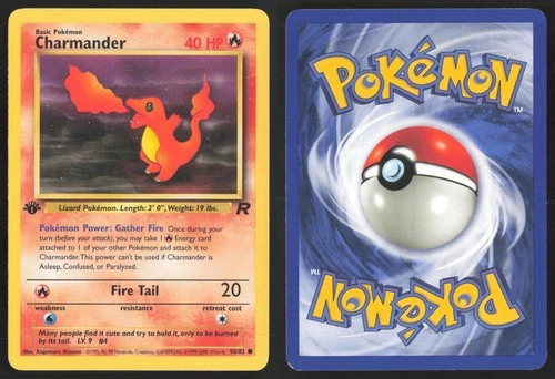 Pokemon TCG | Charmander 50/82 | Team Rocket Common 1st Edition | Lightly Played