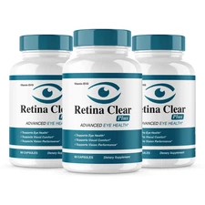 (3 Pack) Retina Clear Plus Capsules, RetinaClear Eye Health Support 180 Capsules