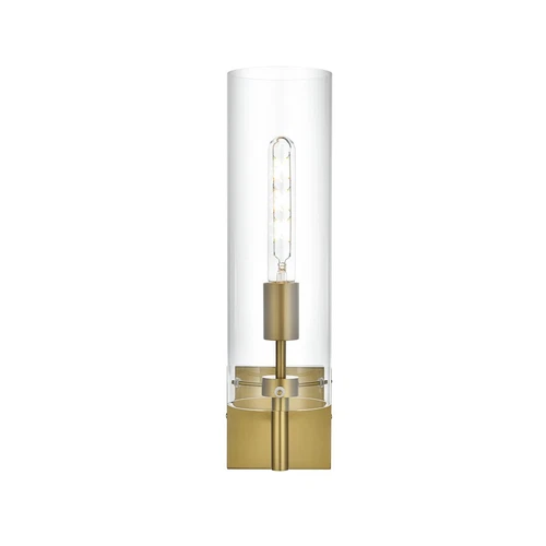 Living District Savant 1 Light 4.5" Wall Sconce, Satin Gold/Clear - LD2362SG - Picture 1 of 1