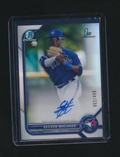 ESTIVEN MACHADO 2022 BOWMAN CHROME 1ST REFRACTOR RC AUTO 052/499 #CPA-EM