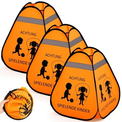 3 Pack Road Warning Sign Caution Traffic Signs Children Sign Playing Po...