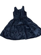 Chaps Girls Formal Dress Black Sequins Tutu Skirt Sz 10 Sleeveless