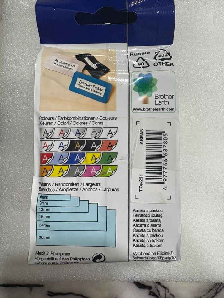 Genuine Brother TZe-641 18mm Black/Yellow Tape Cassette P-touch Label Printer - Image 2 of 2