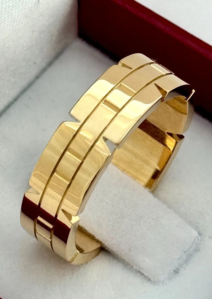 ANILLO CARTIER TANK FRANCAISE HOMBRE 18K, 13,1 GRAMOS, TALLA 11,75, RET USD $4.000+TA Foto 3 de 4