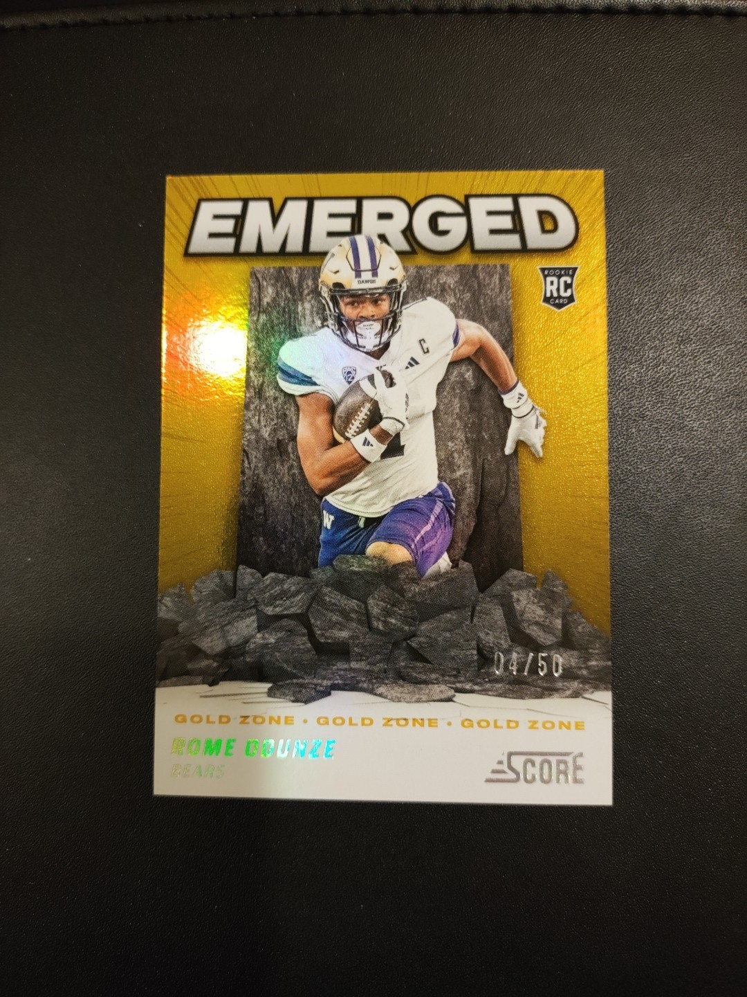 Rome Odunze Panini Score Emerged #EMROE Gold Zone