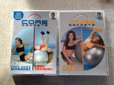 2 Gunnar Peterson's CORE SECRETS Workout DVDs Cardio Strength Brooke Burke