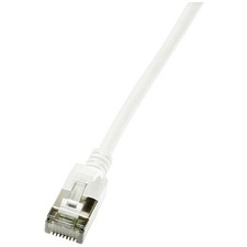 LogiLink CQ9021S RJ45 Network cable CAT 6A U/FTP 0.50 m White Extra slim