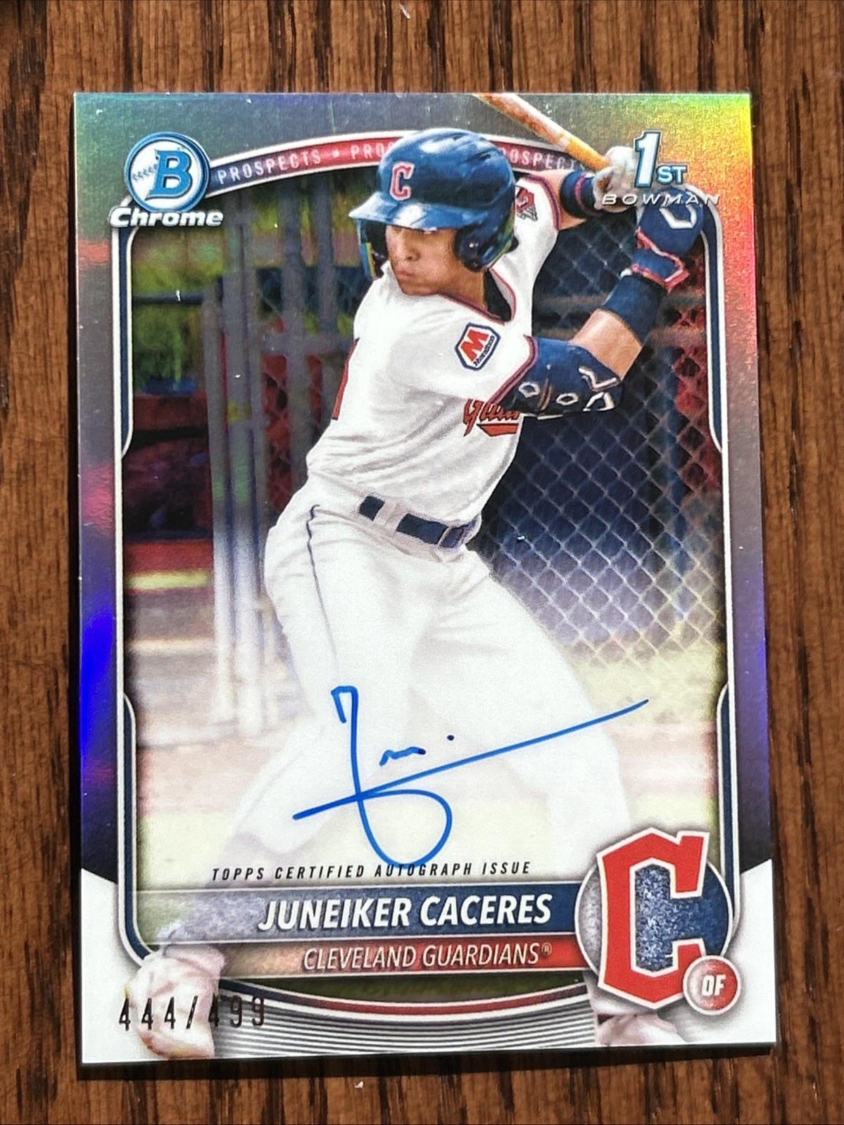 2025 Bowman Chrome Juneiker Caceres Refractor Auto /499 🔥 1st Bowman #CPA-JUC