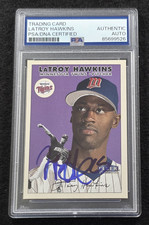 2000 LaTROY HAWKINS Signed Fleer Tradition Card-MINNESOTA TWINS-PSA