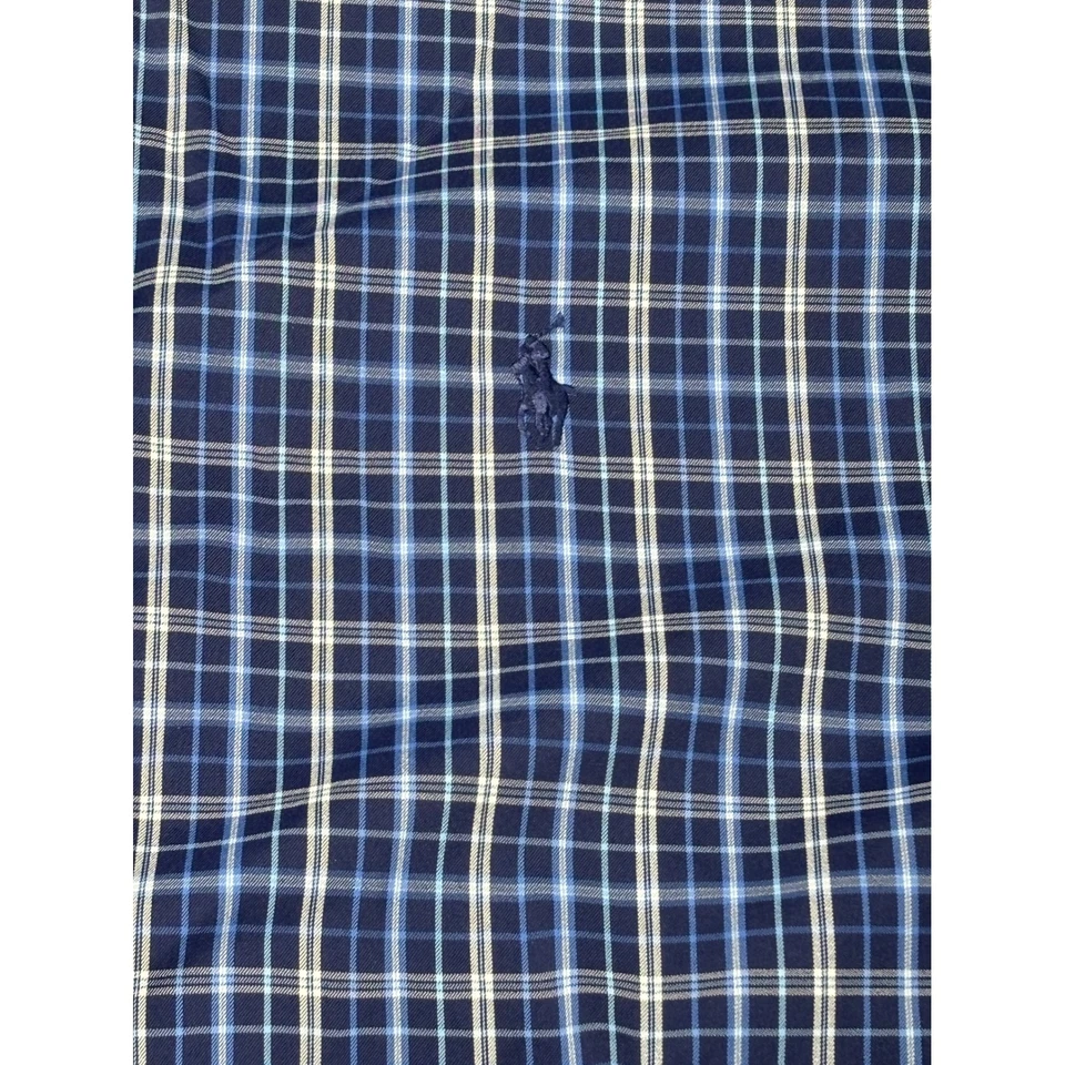 Рубашка мужская Ralph Lauren Performance клетчатая на пуговицах размер XLT синяя белая клетчатая - Изображение 2 из 4
