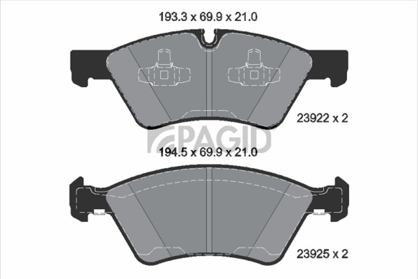 Bremsbelagsatz Scheibenbremse Pagid T1516N FüR Mercedes Klasse W251 V251 W164 Gl-image