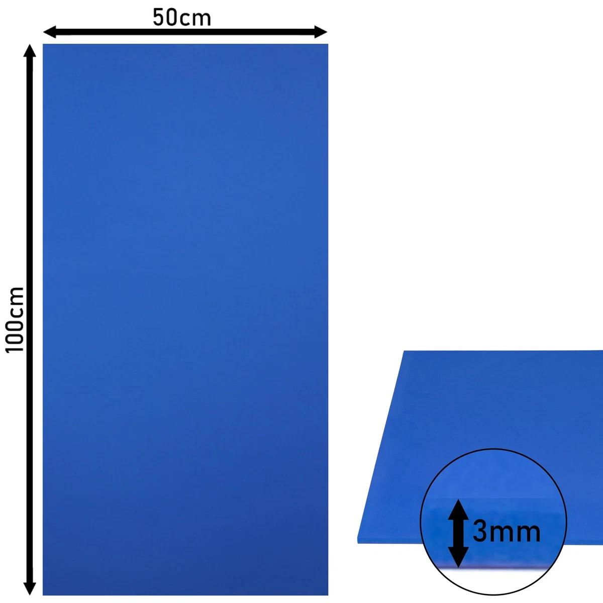 EVA Foam Schaumstoff Platten Bunt 80 kg/m³ Moosgummi Cosplay Basteln 50x100cm