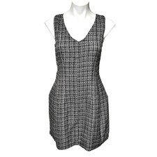 Anthropologie Monteau Tweed Dress Size Medium Black/White