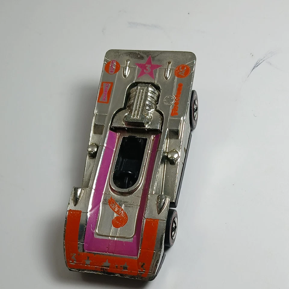 Rolo a vapor Hot Wheels Vintage Super Chromes Redline laranja e ameixa Kong 1976 - Imagem 4 de 4