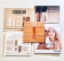 Dewy Foundation Samples Set Givenchy, Charlotte Tilbury, Dior, Danessa Myricks