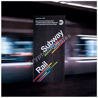 Official MTA NYC Subway Train Railroad Map 2025 New Version + bonus art print