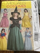 McCalls Sewing Pattern 5494 Childrens Princess/Witch Costumes Size 7-8-10-12-14