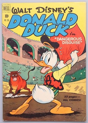 Donald Duck Four Color No. 308 Dangerous Disguise Dell Comic 1950 englisch