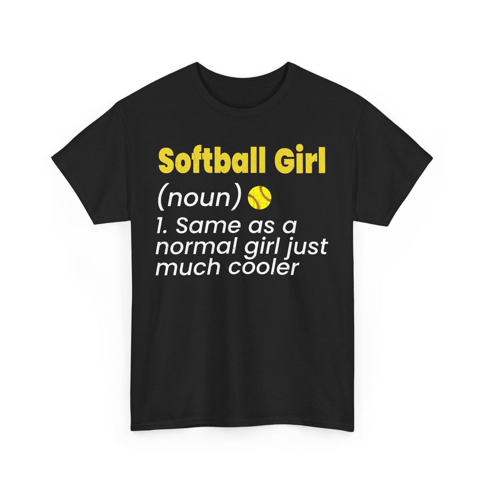 Softball Girl Definition Softball Sports Lovers Funny Women Girls T-Shirt