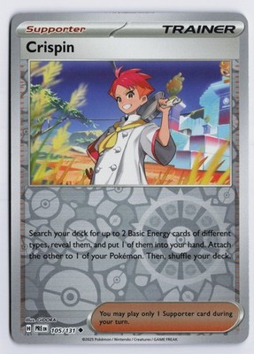 Crispin - - PRE #105/131 SV: Prismatic Evolutions Uncommon Reverse Holo LP