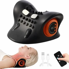 Hugterra Neck Massager 2025, Neck and Shoulder Relaxer with Heat, 3 Modes, Porta