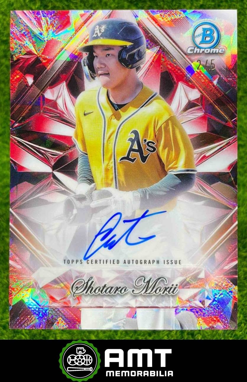 2025 Bowman Chrome Sapphire Shotaro Morii Selections Auto Red 2/5 Athletics