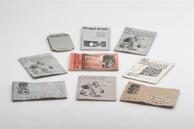 Lot of 9x Rollei Rolleiflex Rolleicord Instructions & Broch.