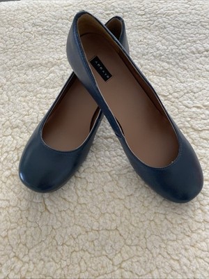ARRAY Flat Women's Leather Pump Navy Size 8 W Slip On New In Box