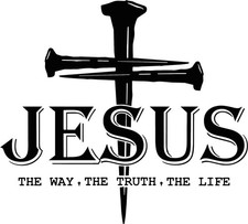 Jesus Cross Nails Vinyl Decal Christian Faith Car Truck Window Laptop