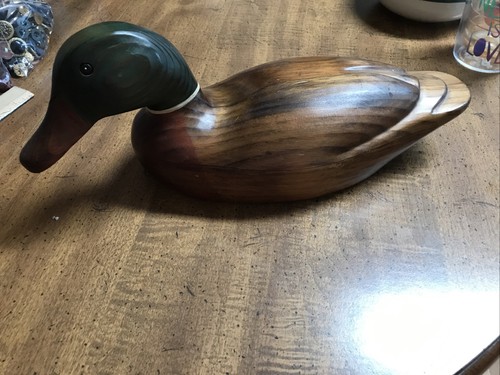 Vintage Holz Stockente Deko